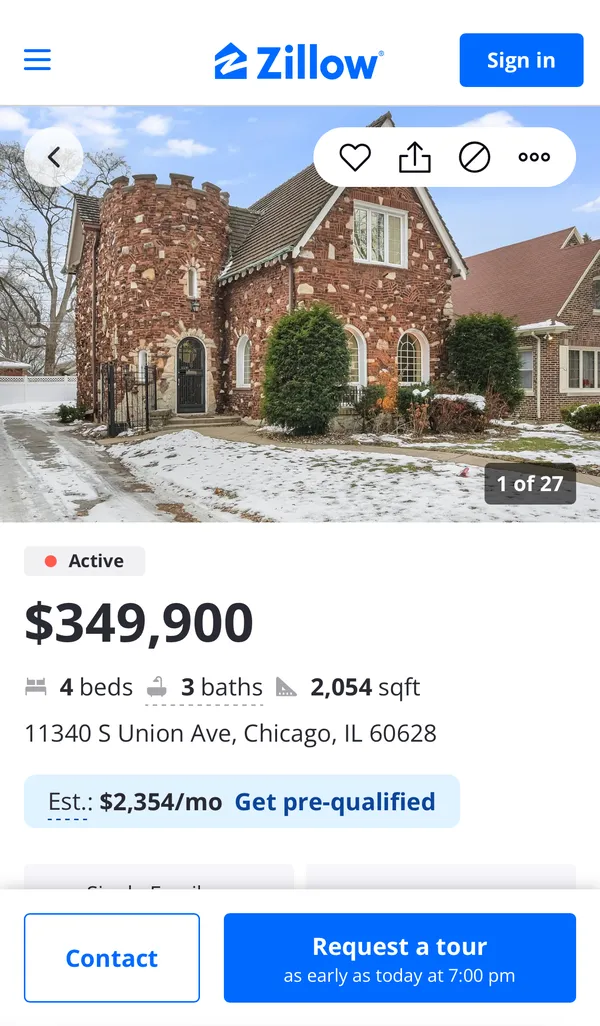 Zillow Listing